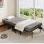 Lit pliant portatif simple avec matelas en mousse à mémoire de forme et roues verrouillables