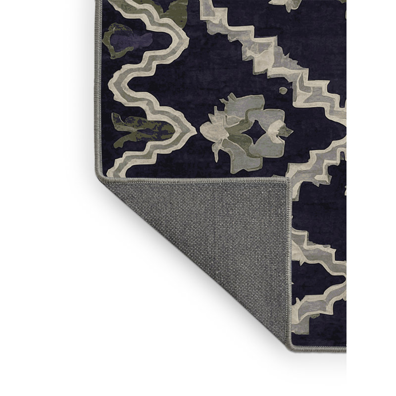 Tapis mauve soyeux et moelleux, Rectangle de 5 pi x 8 pi