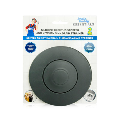Silicone Bathtub Stopper and Kitchen Sink Strainer - 2 Pack