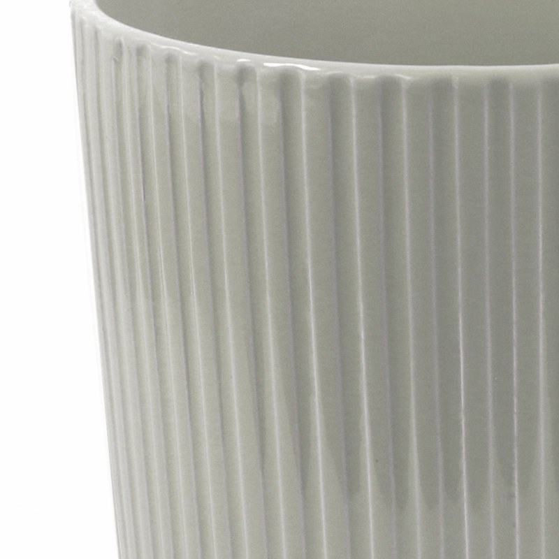 Lolotoe Handmade Ceramic Cachepot, White, 14.5cm H x 14.5cm W x 14.5cm D