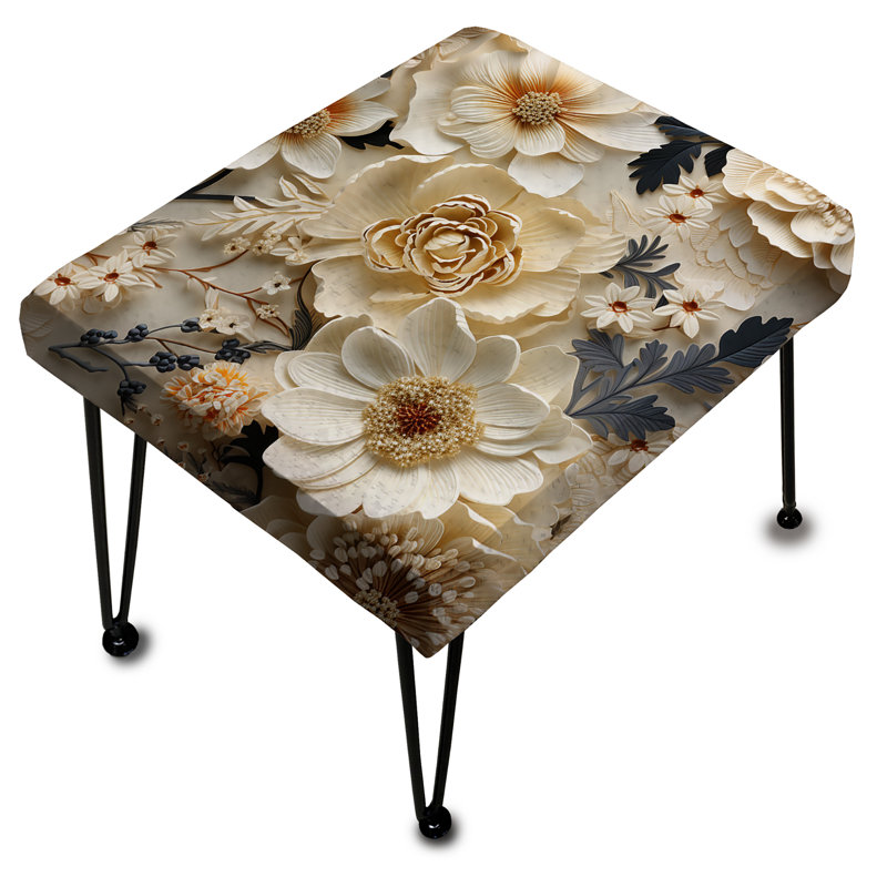 Repose-pieds crème Floral Lace Botanic II