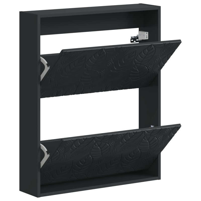 Flip Down Shoe Storage, 86 cm H x 71 cm W x 17 cm D, Black