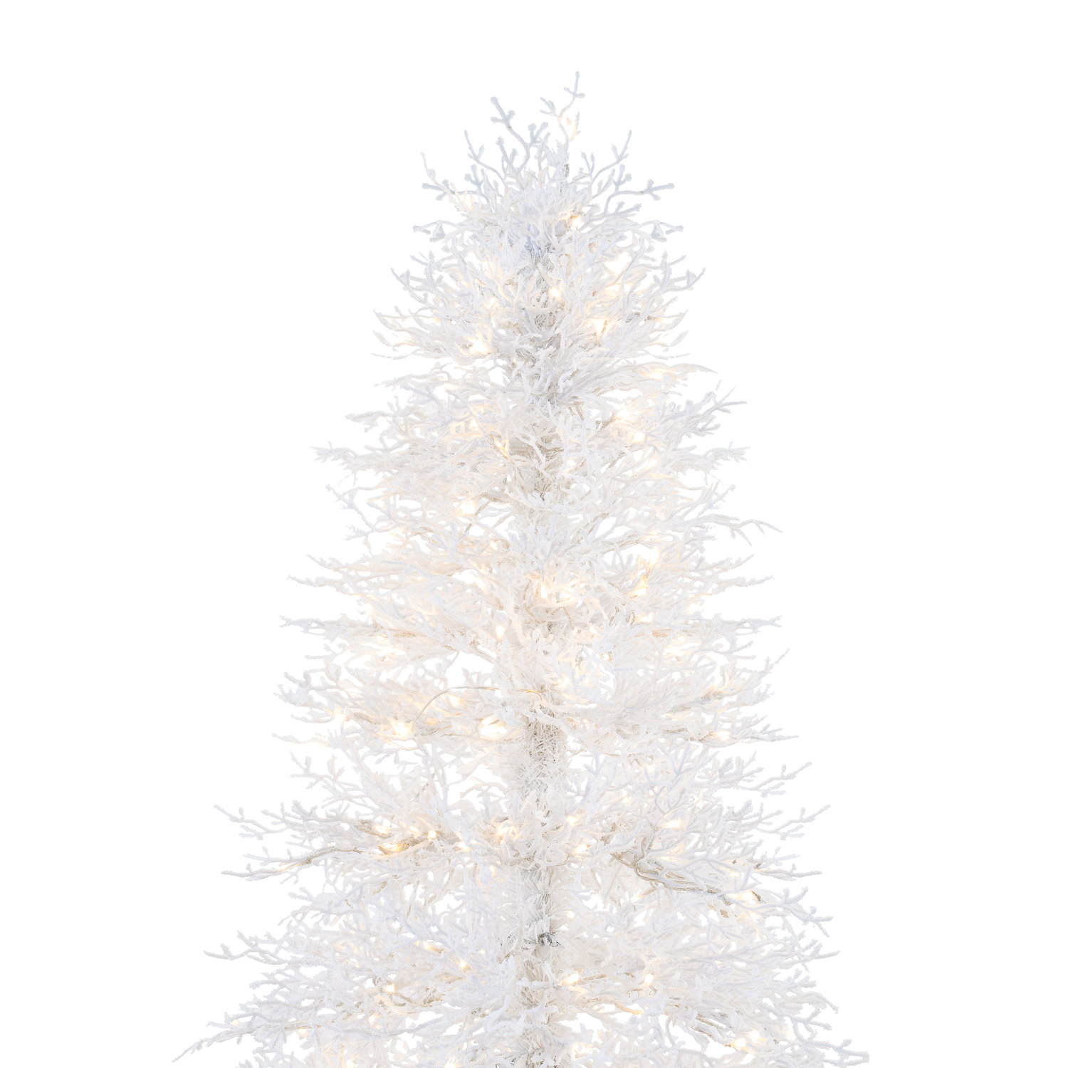Pre-Lit White Christmas Tree, 6.5'
