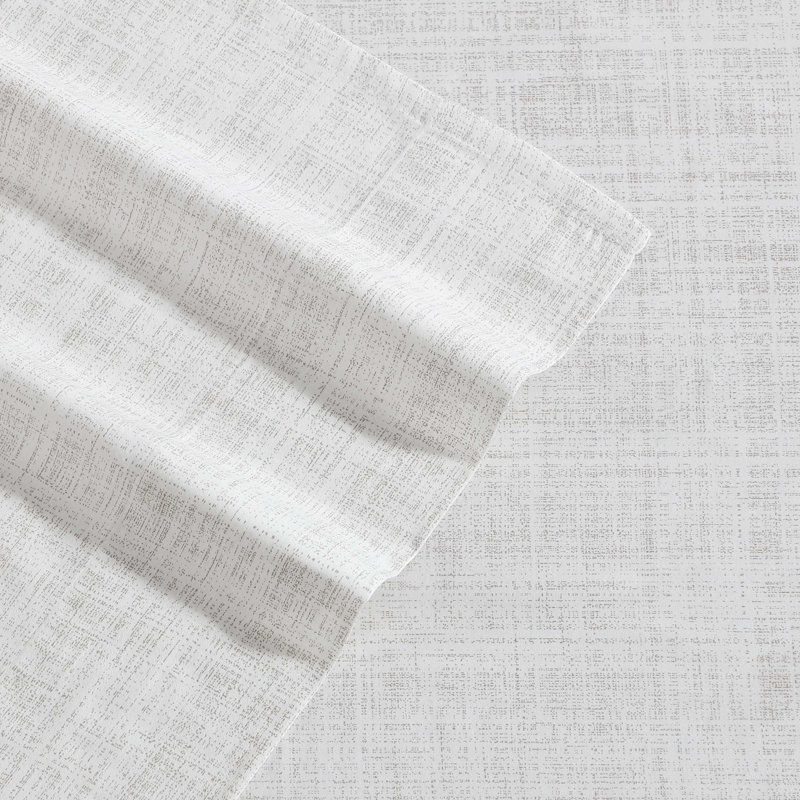 Vera Wang Erased Texture Cotton Beige Sheet Set, King