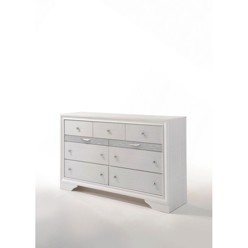 Commode à tiroir, commode à finition Naima, Blanc
