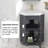 17" Freestanding Corner Single Bathroom Vanity With Ceramic Sink- Mirror Cabinet Not Included-1405152273