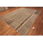 Tapis brun / crème à motif géométrique moderne à motifs tribaux One-of-a-Kind