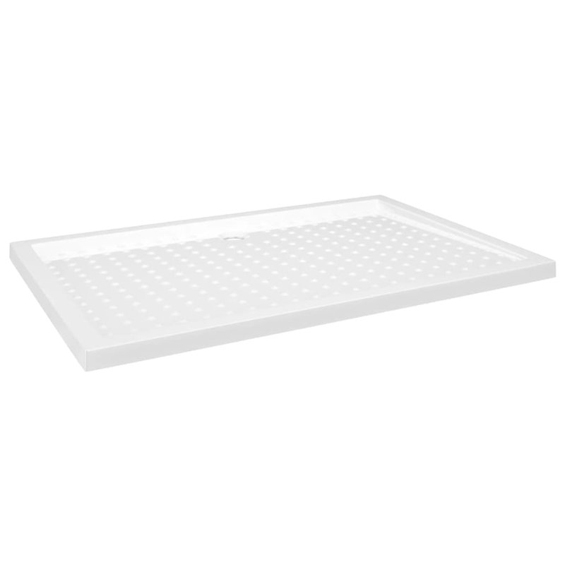 Jaimes Plastic Shower Tray - White, Centre, 4cm H x  120cm W x 80cm D