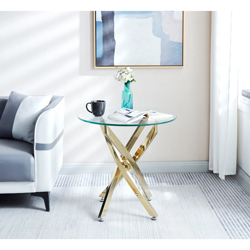 Table de bout en verre Keesler