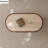 Italian minimalist oval coffee table