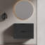 Base de meuble-lavabo mural simple flottant 30 po avec façades de tiroir cannelées en gris moderne (lavabo non inclus)