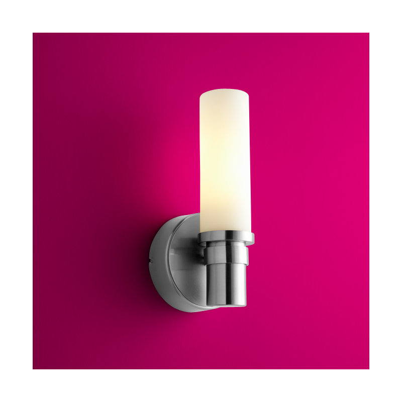 Applique murale à bras 1 lumière Sellner, Nickel satiné