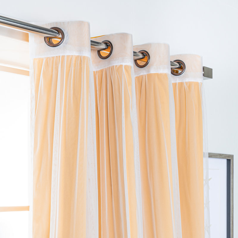 Blackout Curtain, 52" W x 96" L, Safron
