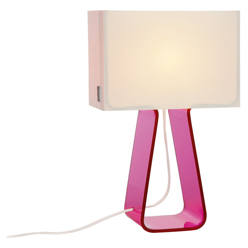 Lampe de table à haut tubulaire, Rose