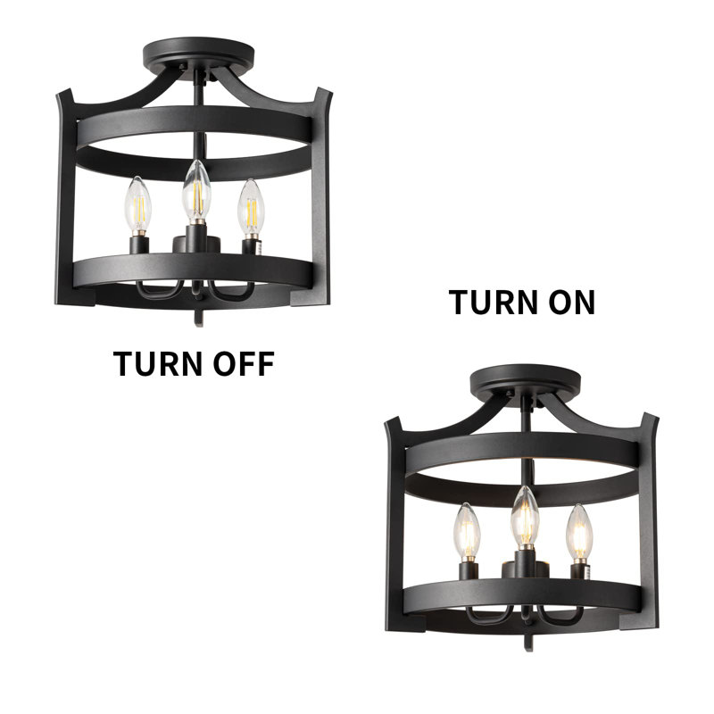 Modern Dining Room Light Fixture Semi Flush Mount Ceiling Light Fixture