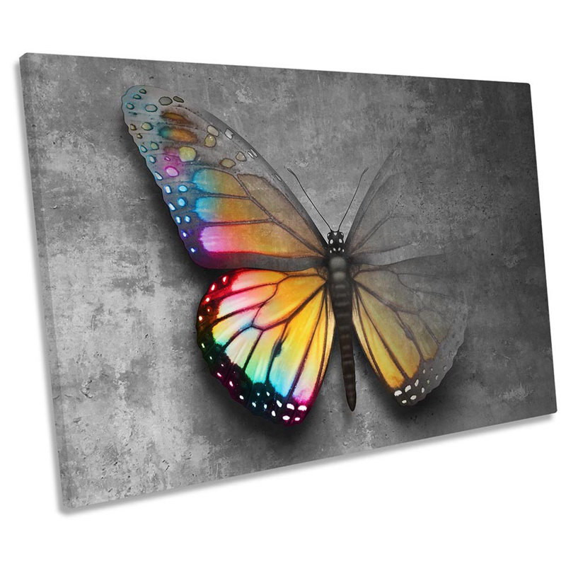 Abstract Butterfly Modern - Wrapped Canvas Print, 30.5cm H x 45.7cm W