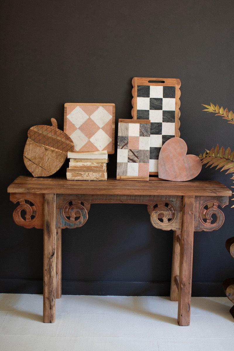 Acacia Wood and Marble Serving Board