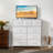 9 Dresser, Chest of Drawers with Wide 39.4'', Easy-Pull Fabric & Wood Dressers with Top-417736666