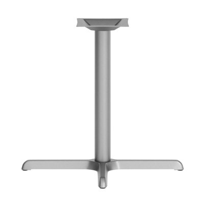 Table de restaurant Beverly avec base en X et colonne de 3 po de hauteur