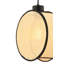 Lustre élégant couleur chameau, structure en métal, 25,2 po x 3,5 po x 9,4 po | Certifié CE | Douille E27, 60 watts maximum | Parfait pour la salle à manger et les espaces de vie, conception élégante avec capuchon en coton, hauteur totale de 25,6 pouces-360397772-360397771