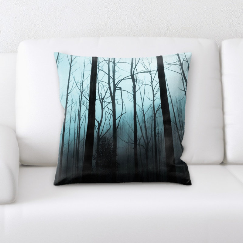 Wooden Microsuede Reversible Throw Pillow