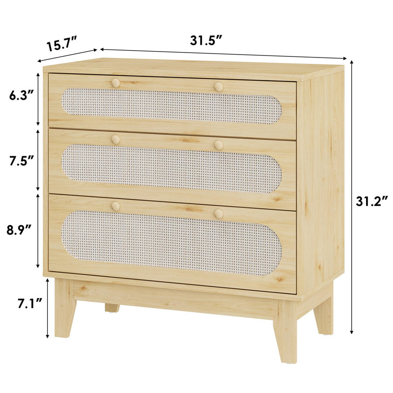 80cm W 3 - Drawer Chest of Drawers