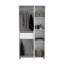 Wardrobe Armoire With Double Door, Drawer, Hanging Rod, And Open Shelves-1802310326
