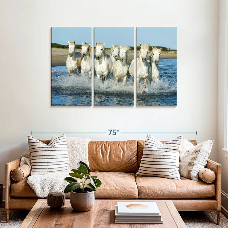 7 Horses, 36" H x 57" W