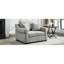 Fauteuil en chenille gris avec coussins - surdimensionné et élégant-1029918761