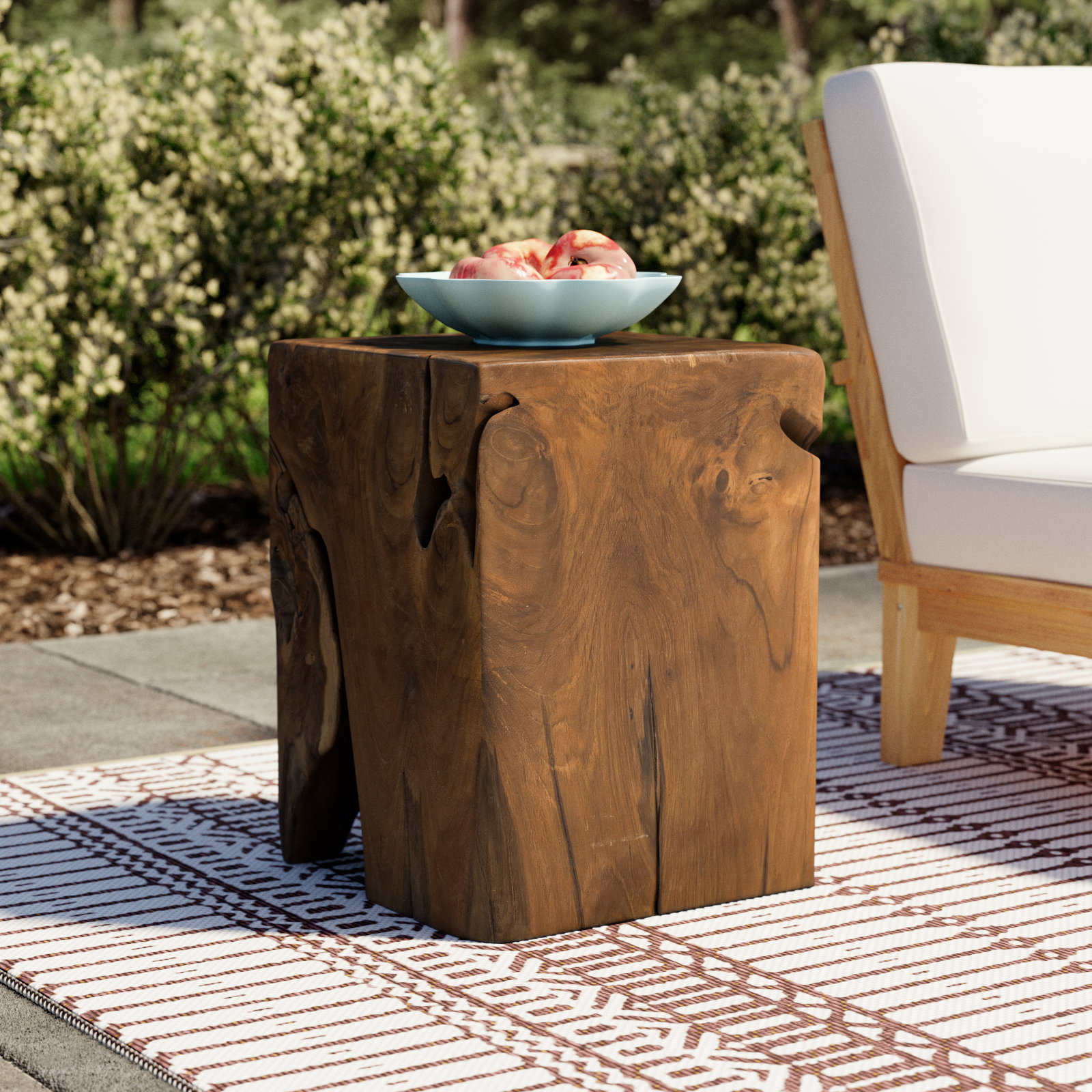 Bloomsdale Teak Solid Wood Side Table
