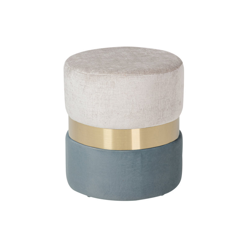 Manufactured Wood Accent Stool, Blue, Grey