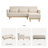86.61" W Reversible L-Shaped Chenille Sectional-1215175956