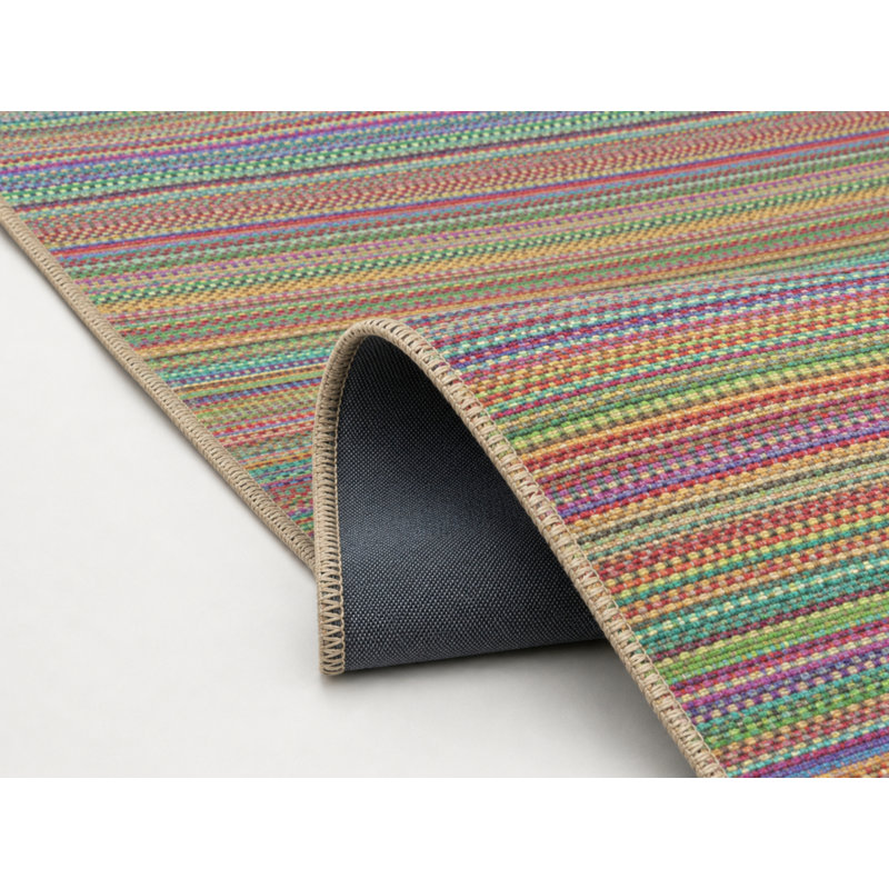 Tapis tissé à rayures Modern, Rectangle 3 pi 4 po x 5 pi