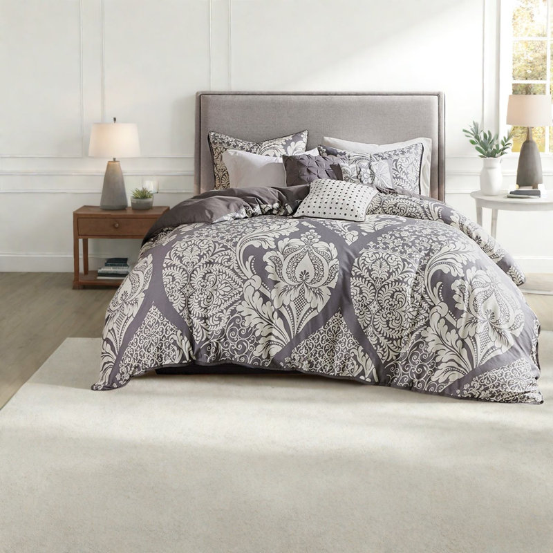 Elegant Damask Bedding Sets, 100% Cotton, Contemporary Style For Home