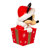 Kurt Adler Unlit Treetop, Disney Mickey in a Present, Plastic, 8in