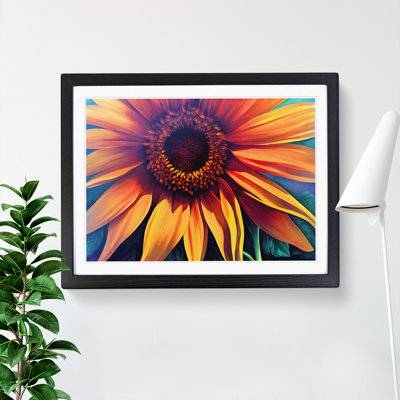 Contemporary Sunflower - Framed Print