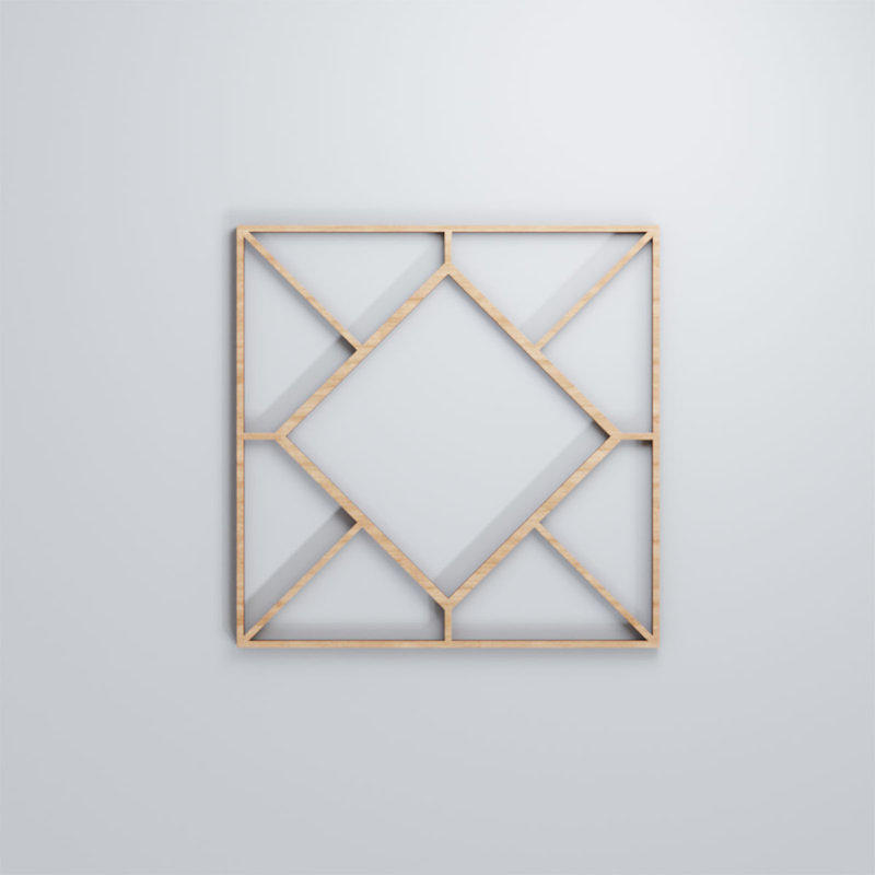 Panneaux muraux décoratifs en bois Hudson, Aulne, H 11 3/8 po x l 11 3/8 po x P 1/4 po