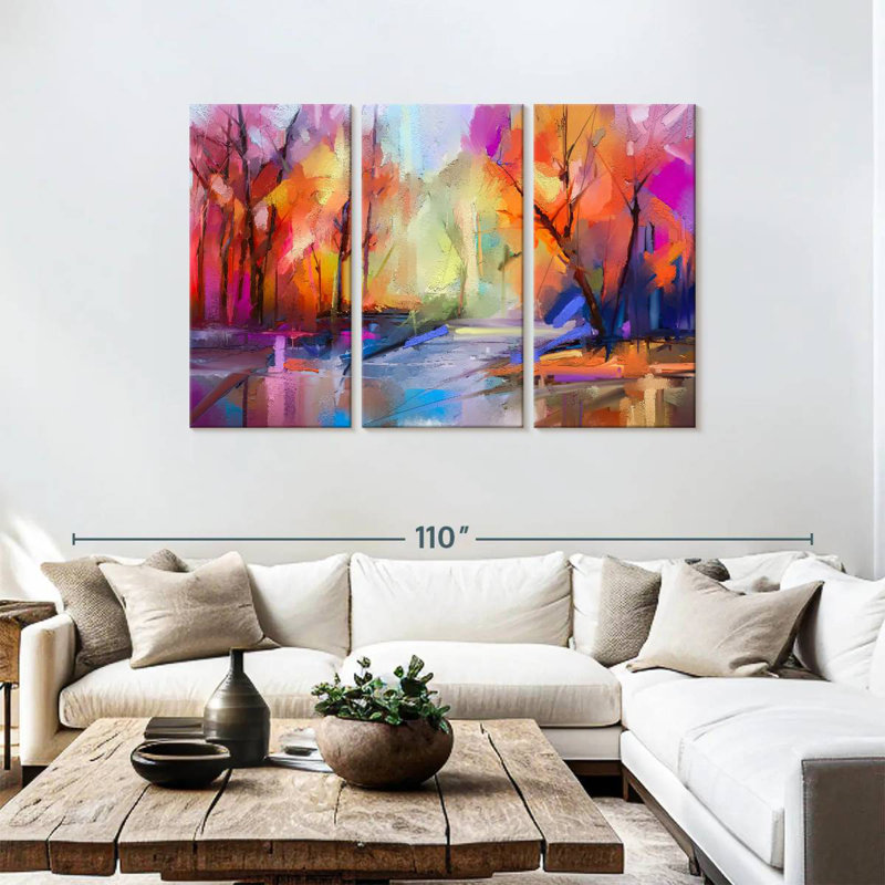 Avery Forest Lake Abstract, 48" H x 74" W