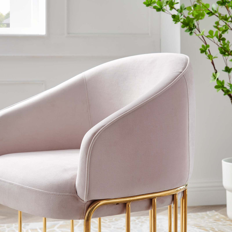 Fauteuil Legacy Performance, Velours rose