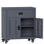 Armoire de rangement en acier avec porte verrouillable et roulettes, tablettes réglables de 31,49 po