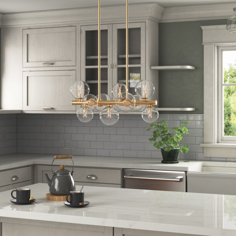 Luminaire suspendu pour îlot de cuisine à 10 lumières Sanmiguel