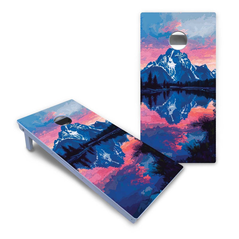 Ensemble de cornhole composite toutes saisons toutes saisons, Grand Teton National Park, Add LED Lights
