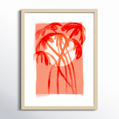 Galya "Palms at Sunset" Print by Treechild