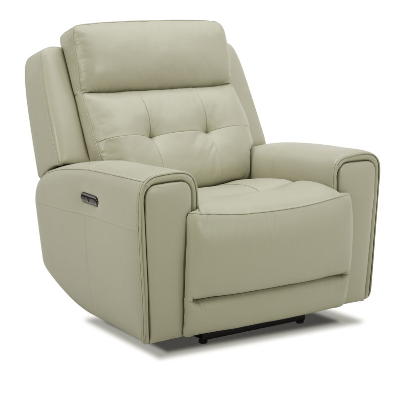 Iavor Leather Power Recliner, Beige