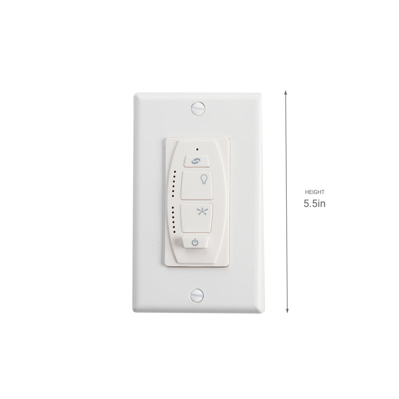  6 Speed DC Ceiling Fan Wall Control, White