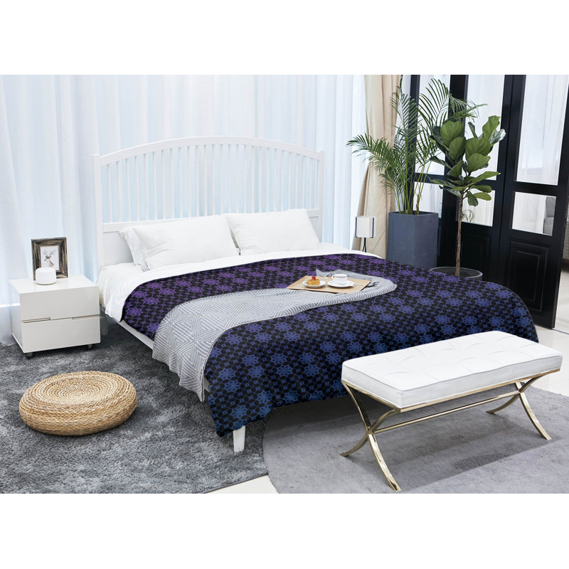 Katelyn Elizabeth Modern & Contemporary Polyester Geometric Shapes Comforter, King Comforter, Blue/Purple