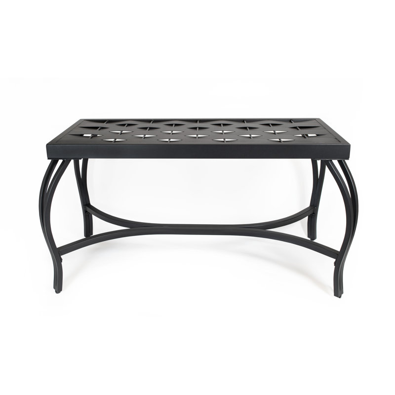 Banc en métal Parthenia, Gris anthracite