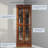  Curio Wood/Glass Lighted Corner Cabinet 72" H Accent China Cabinet-59276597