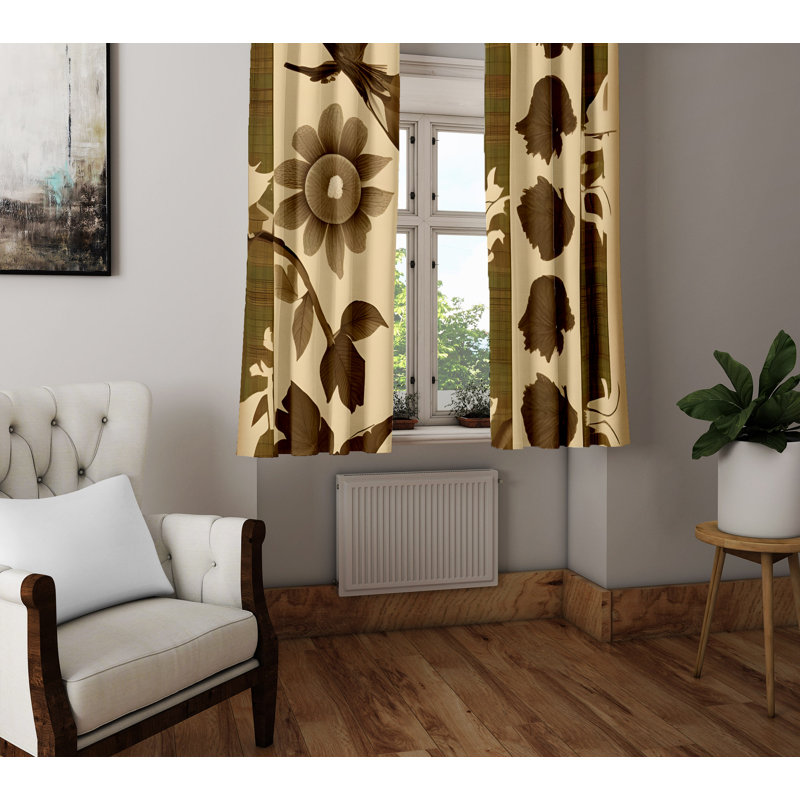 Devona Semi Sheer Curtain Panel Pair, 20" W x 52" L