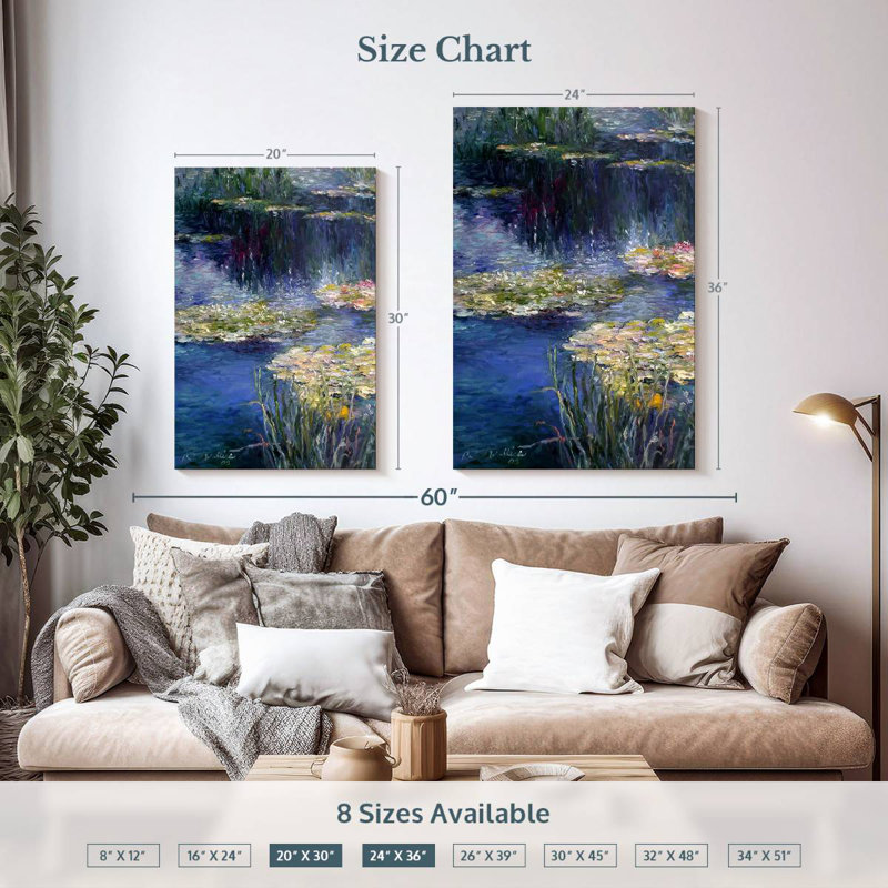 Avery Pond and Lilly, 36" H x 24" W